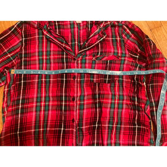 Victorias Secret Red Plaid Pajamas Pant Long Sleeve Shirt Cozy Set Womens Large - Picture 3 of 8